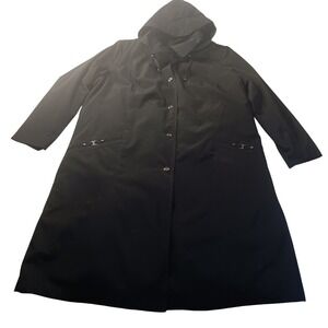 Catherines Hooded Long Raincoat Walker Trench 1X 18/20W NWT Trench Coat Classic
